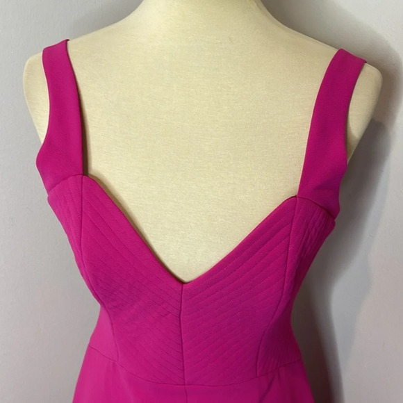 Nicholas Crepe‎ Quilted Bra Dress in Fuschia - Picture 6 of 10
